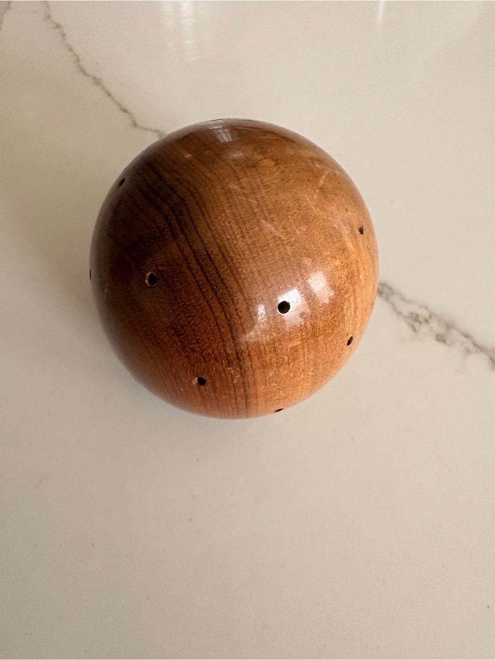 Vintage Wooden Decorative Sphere Toothpick holder